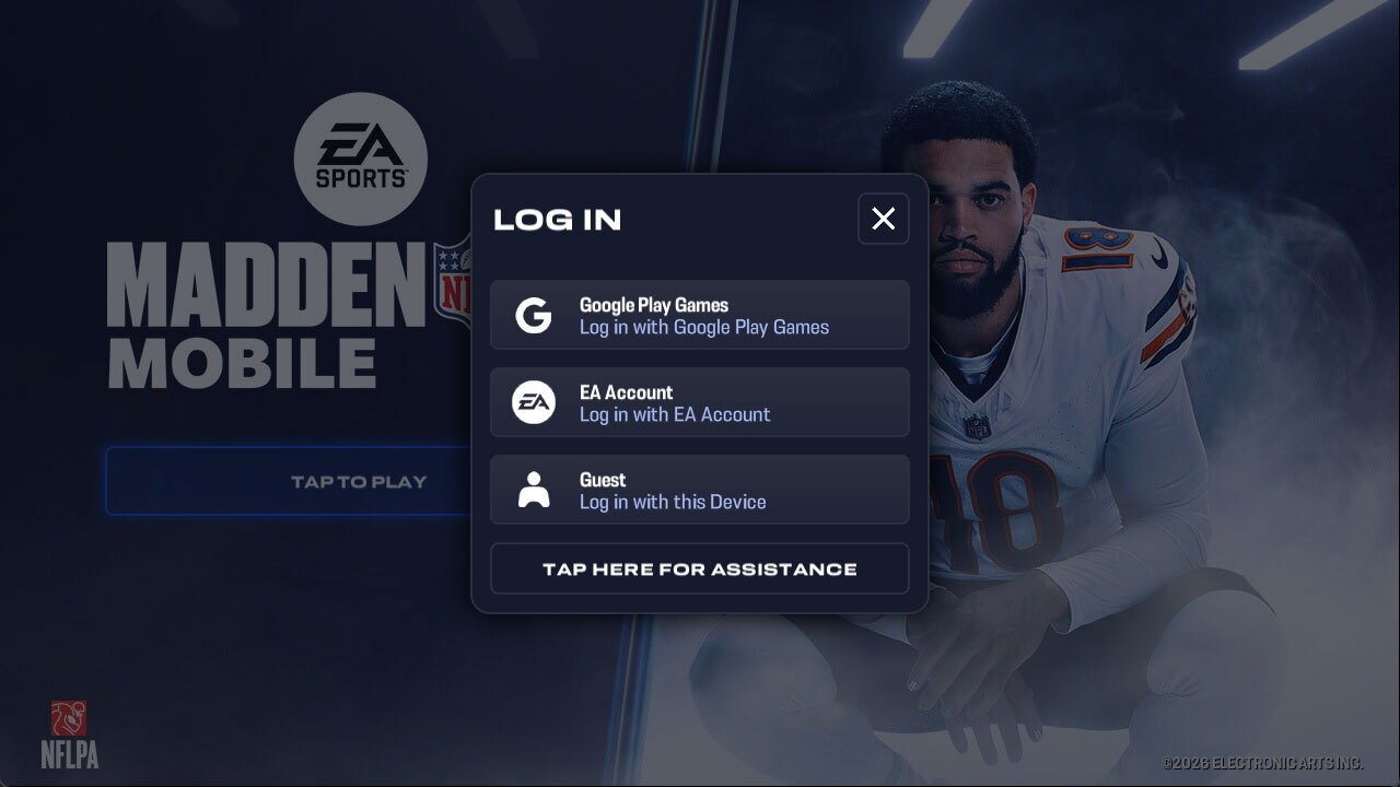 Log in to your game