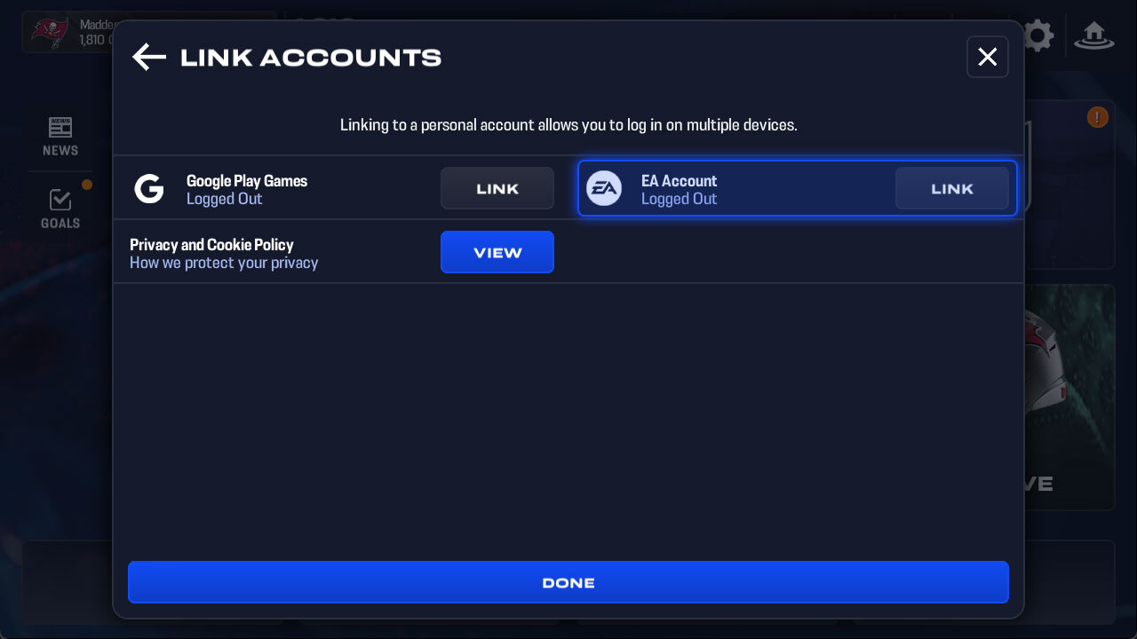 Link your EA account