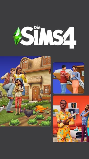 The Sims Decorator's Dream zeigt Sims beim Gestalten und Einrichten von Häusern mit Möbeln und Dekorationen.