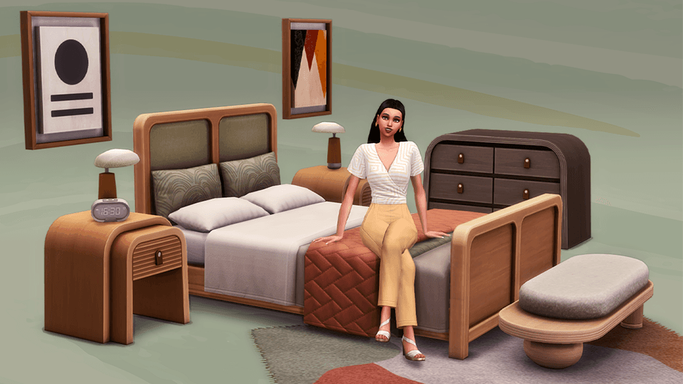 ¡Aporta un confort moderno y tranquilo al dormitorio de tus Sims!