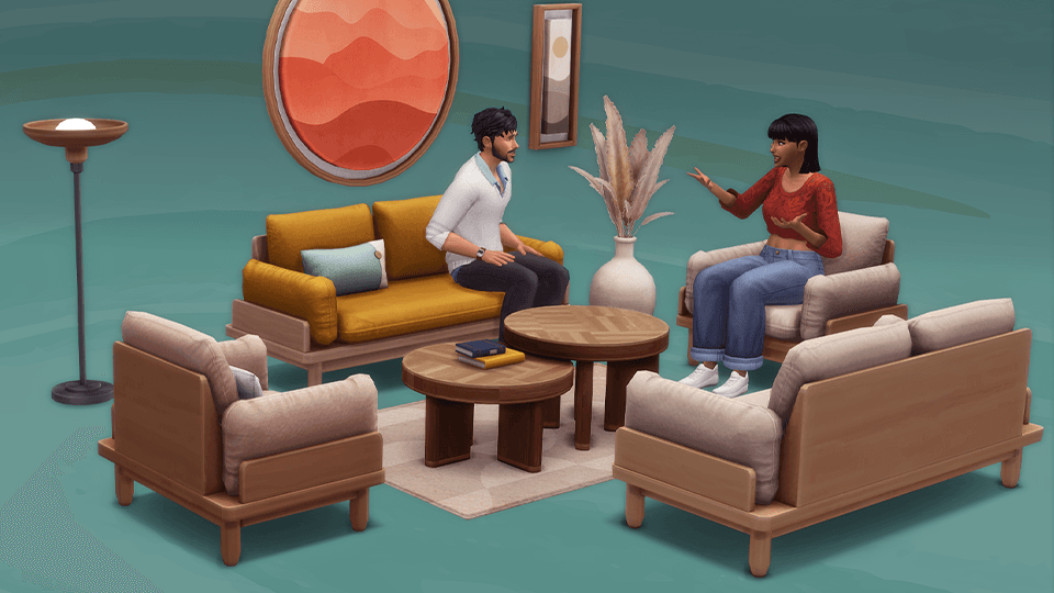 ¡Da a tus Sims una sala de estar moderna y acogedora que les encantará!